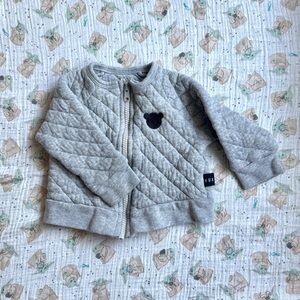 Huxbaby | Gray Quilted Baby Jacket 6-12m